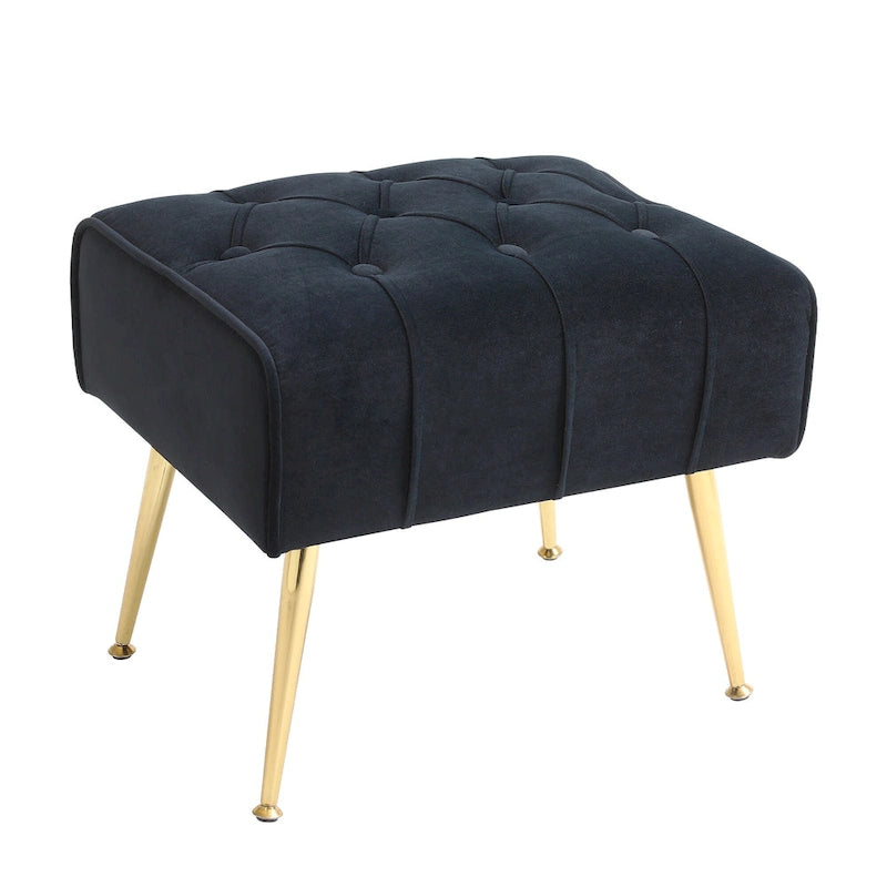 Fauteuil d'appoint à dossier haut avec pouf, multicolore, une place