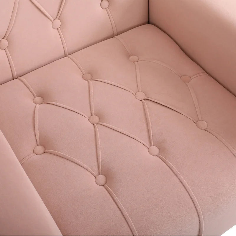 Fauteuil d'appoint à dossier haut avec pouf, multicolore, une place