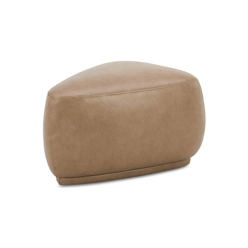 Repose-pieds triangulaire arrondi en tweed jaune moutarde, 1–2 places