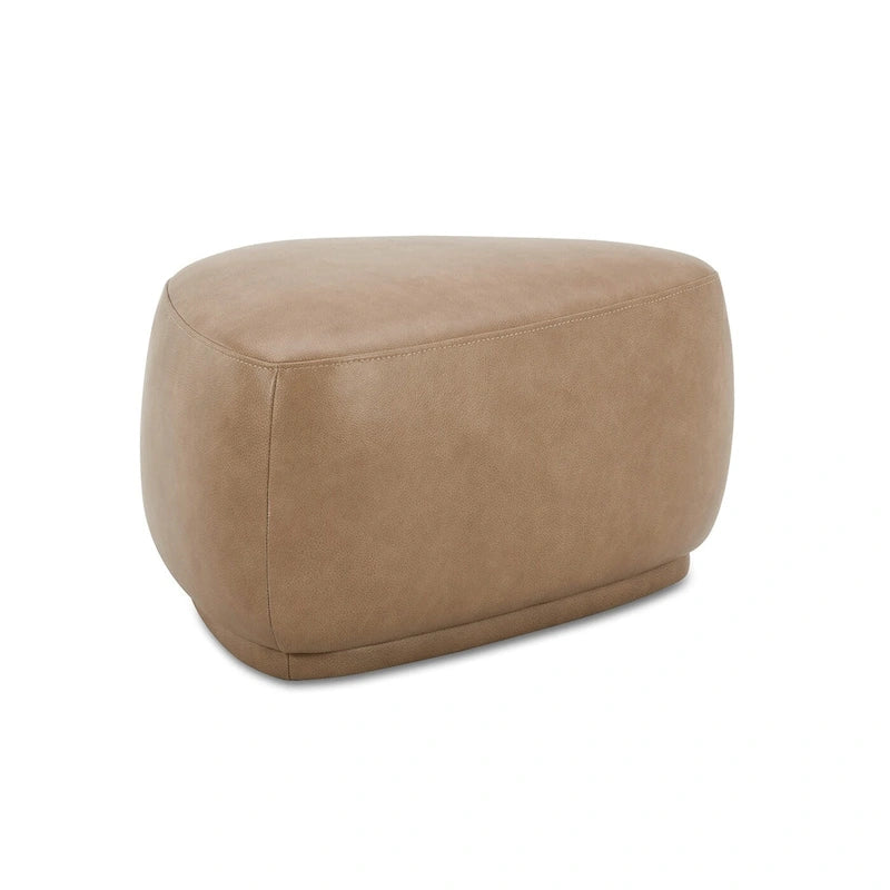 Repose-pieds triangulaire arrondi en tweed jaune moutarde, 1–2 places