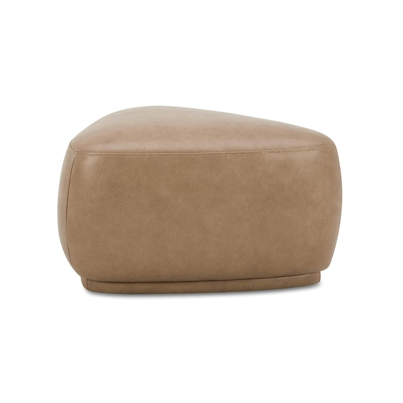 Repose-pieds triangulaire arrondi en tweed jaune moutarde, 1–2 places