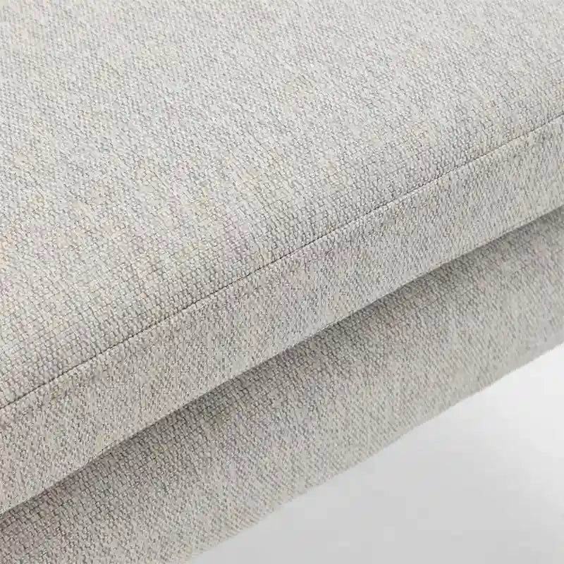 Chaise de salle à manger en lin gris clair / cuir PU gris foncé, lot de 2