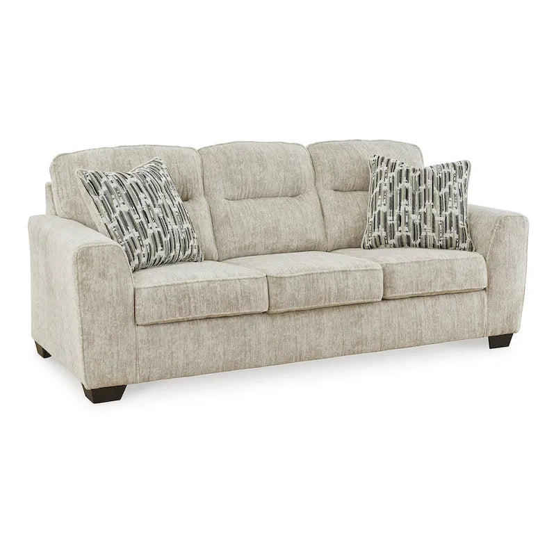 Canapé 3 places parchemin avec coussins décoratifs – 90 larg. x 38 prof. x 40 haut.