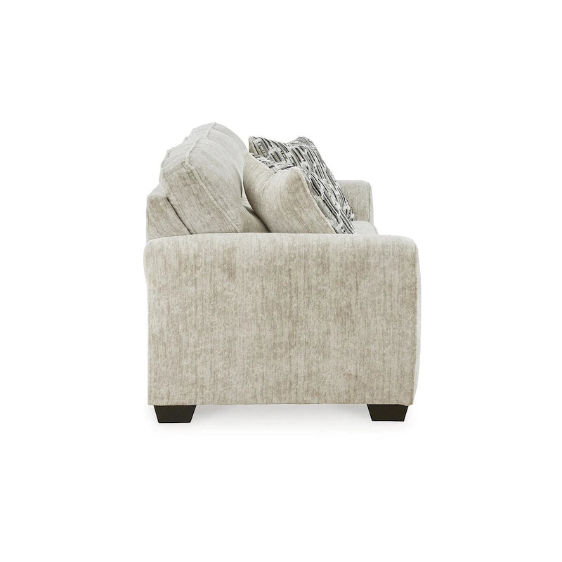 Canapé 3 places parchemin avec coussins décoratifs – 90 larg. x 38 prof. x 40 haut.