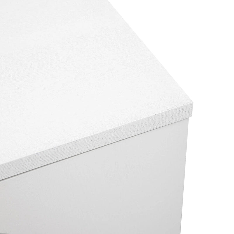 Buffet avec surface en placage bois et pieds en métal – Bleu / Noir / Blanc, une porte, 1 unité
