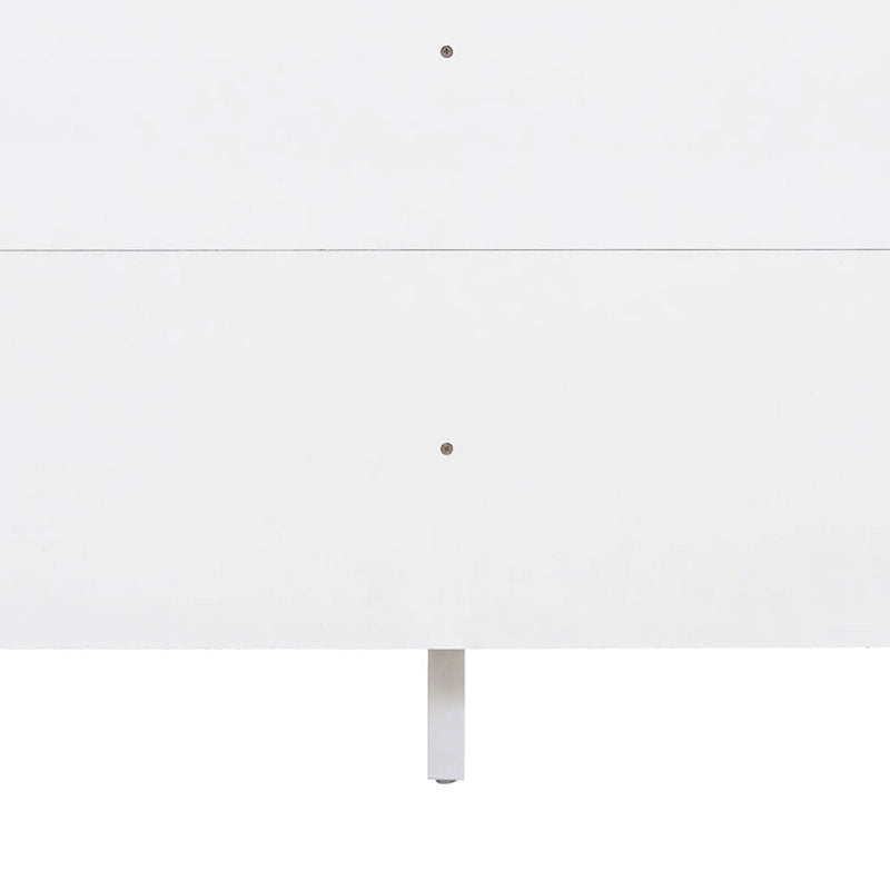 Buffet de ferme gris/blanc/noir avec portes en rotin, 2 armoires