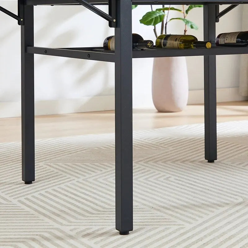 Table à manger pliante à abattants Gris / Marron rustique, 2 à 4 places