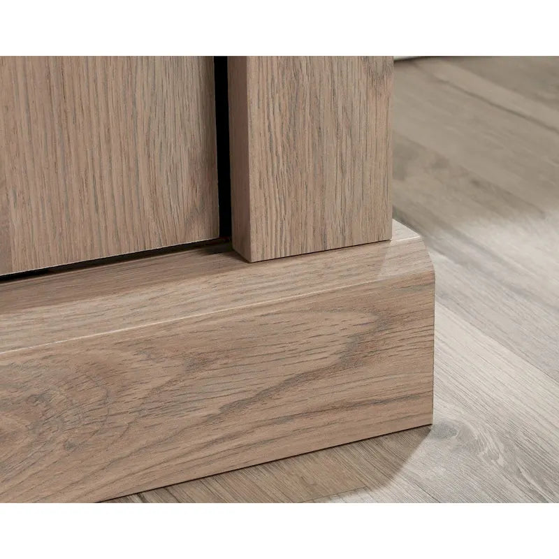 Meuble TV de style rustique avec portes coulissantes – 6 coloris, compatible avec les téléviseurs jusqu'à 70 pouces