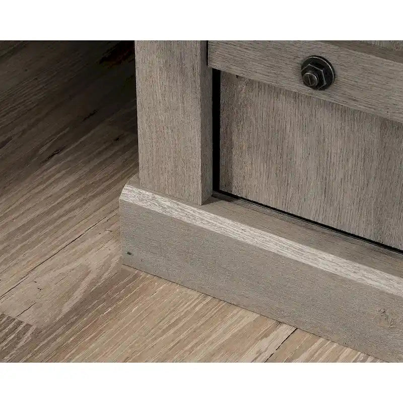 Meuble TV de style rustique avec portes coulissantes – 6 coloris, compatible avec les téléviseurs jusqu'à 70 pouces