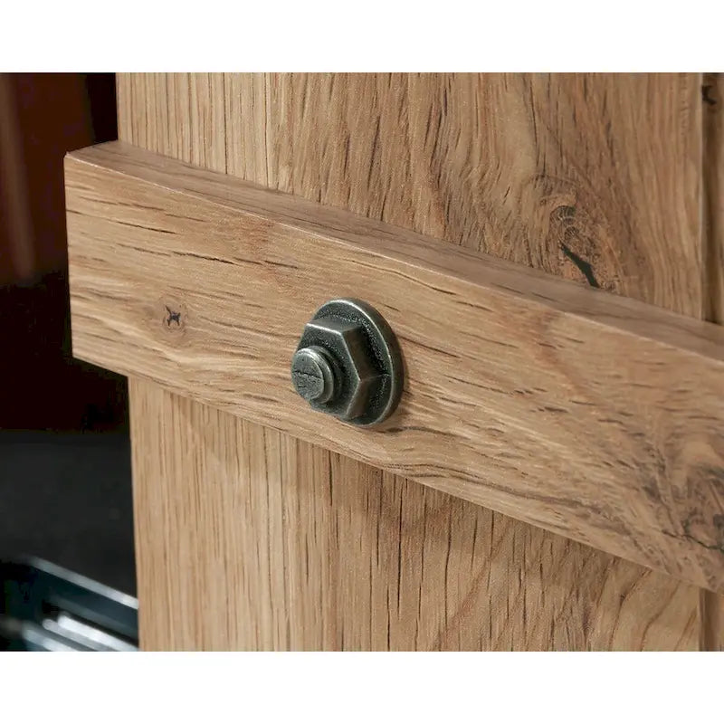 Meuble TV de style rustique avec portes coulissantes – 6 coloris, compatible avec les téléviseurs jusqu'à 70 pouces