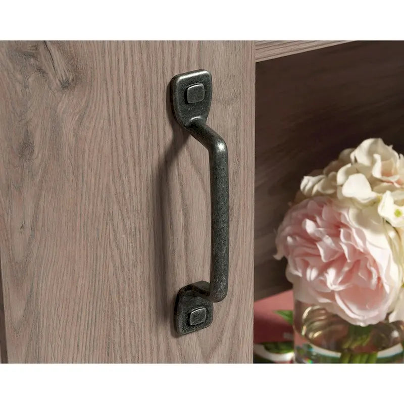 Meuble TV de style rustique avec portes coulissantes – 6 coloris, compatible avec les téléviseurs jusqu'à 70 pouces