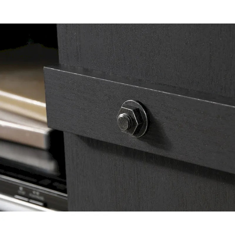 Meuble TV de style rustique avec portes coulissantes – 6 coloris, compatible avec les téléviseurs jusqu'à 70 pouces